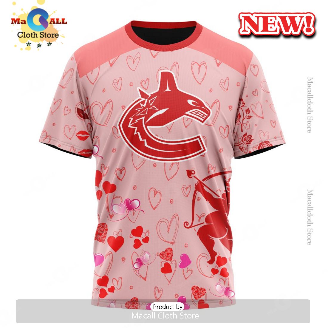 Personalized NHL Vancouver Canucks Special Gift For Valentines Day Hoodie 3D