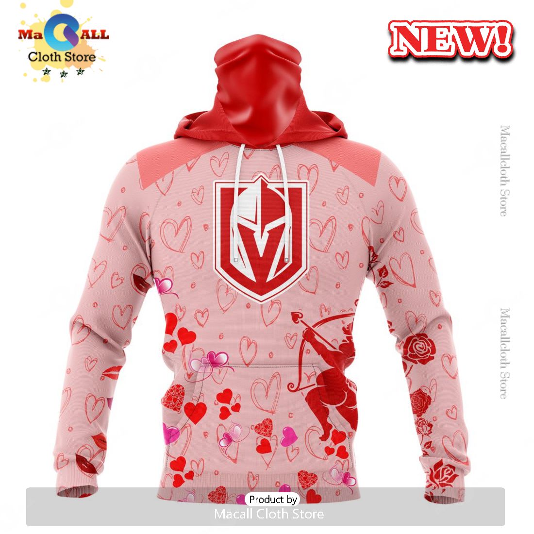 Personalized NHL Vegas Golden Knights Special Gift For Valentines Day Hoodie 3D