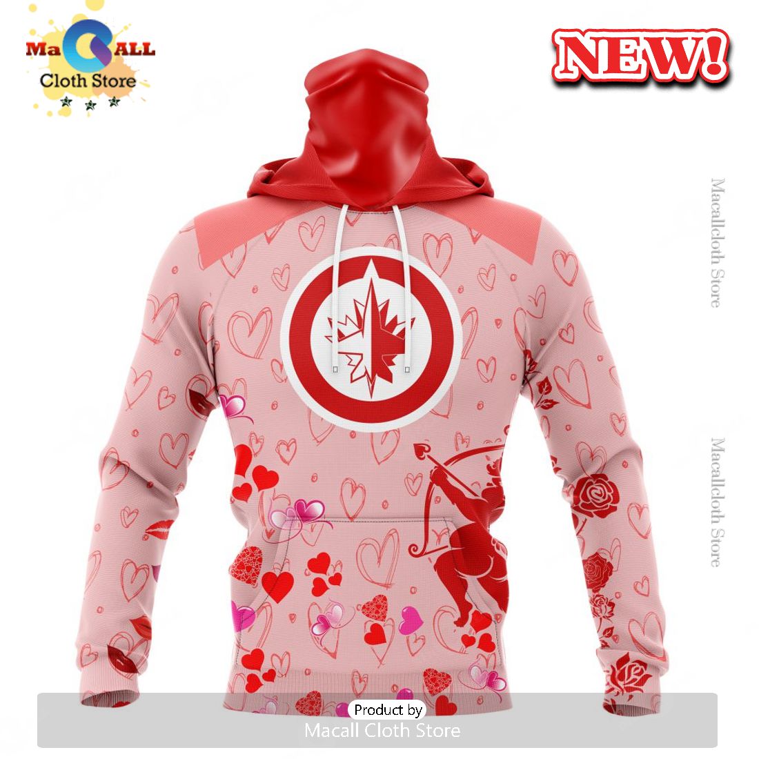Personalized NHL Winnipeg Jets Special Gift For Valentines Day Hoodie 3D