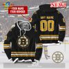 HOT Boston Bruins 100 Centennial Mascot NHL 1924 2024 White Hoodie 3D