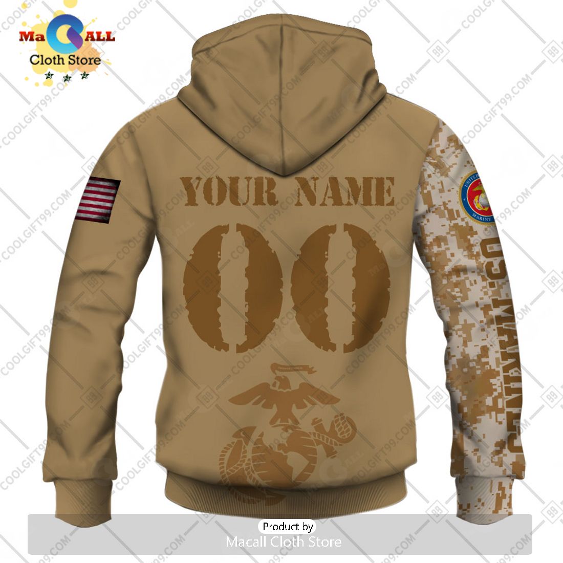 Personalized NFL Buffalo Bills Marine Camo Special Hoodie 3D Personalized NFL Buffalo Bills Marine Camo Special Hoodie 3D