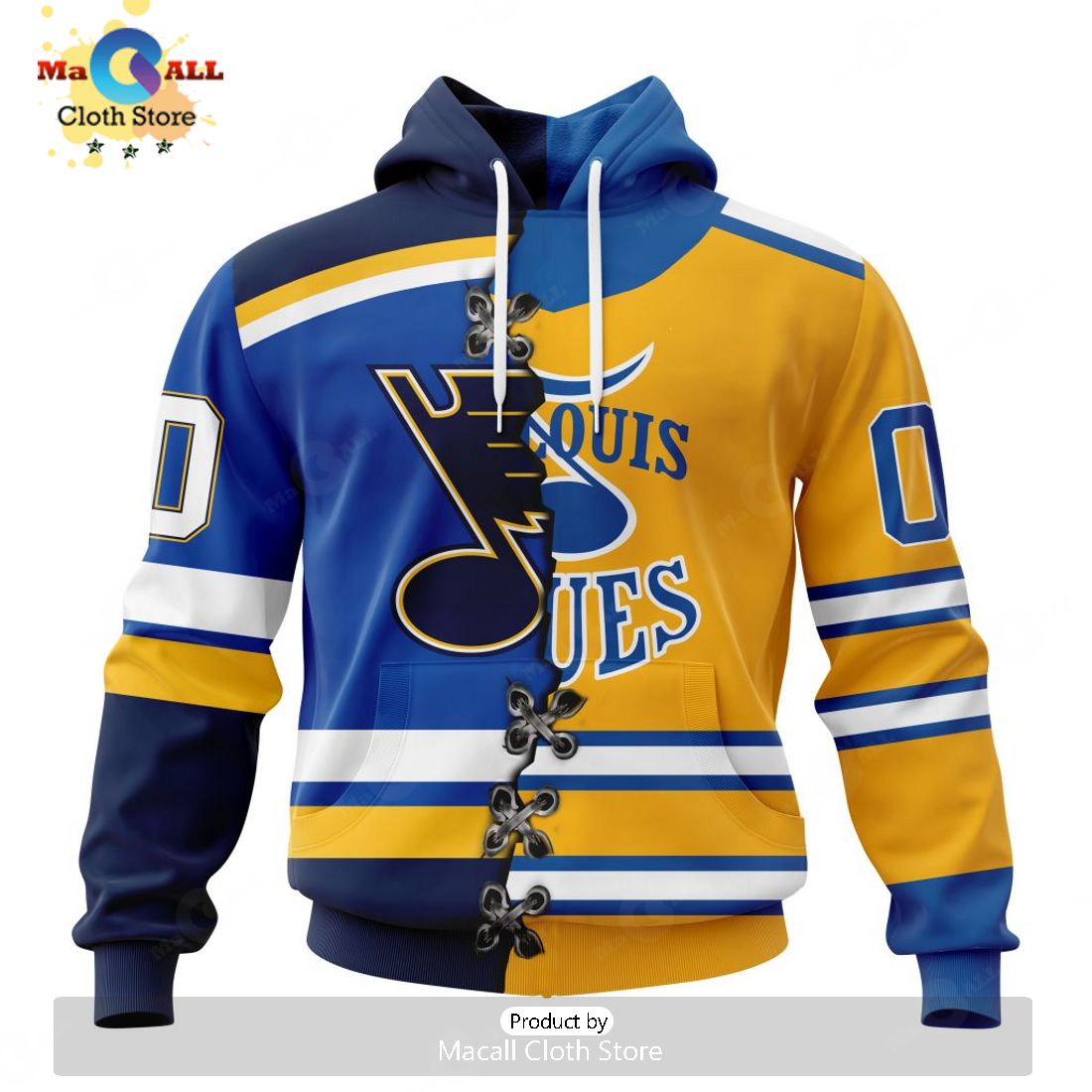 NHL St. Louis Blues Special Home Mix Reverse Retro Personalized Kits Hoodie