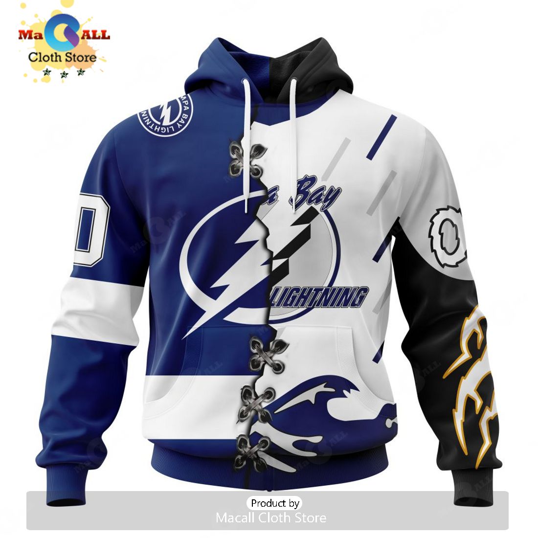 NHL Tampa Bay Lightning Special Home Mix Reverse Retro Personalized Kits Hoodie