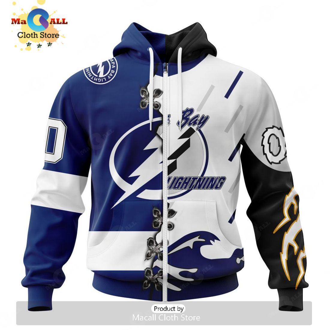 NHL Tampa Bay Lightning Special Home Mix Reverse Retro Personalized Kits Hoodie