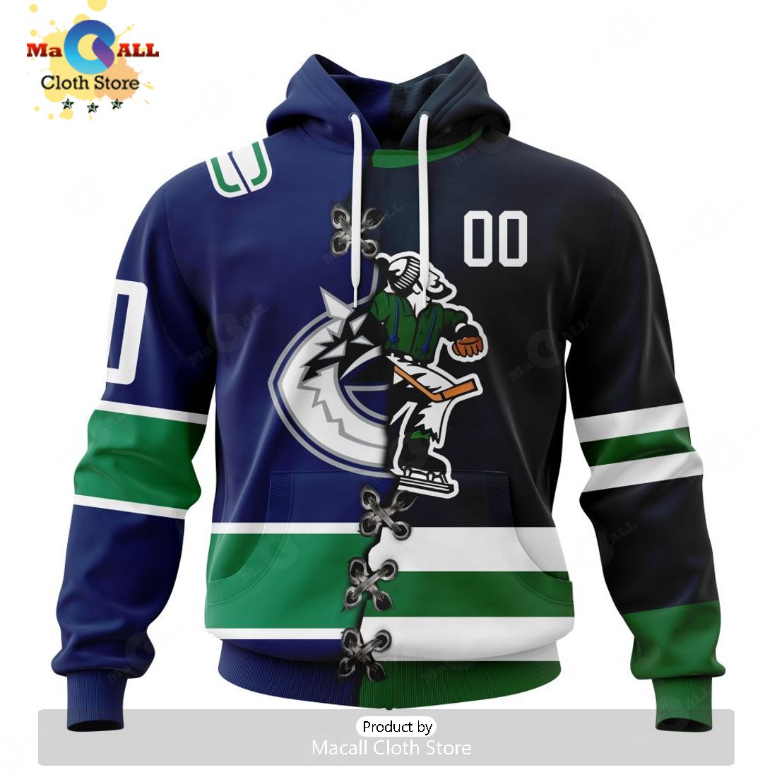 NHL Vancouver Canucks Special Home Mix Reverse Retro Personalized Kits Hoodie