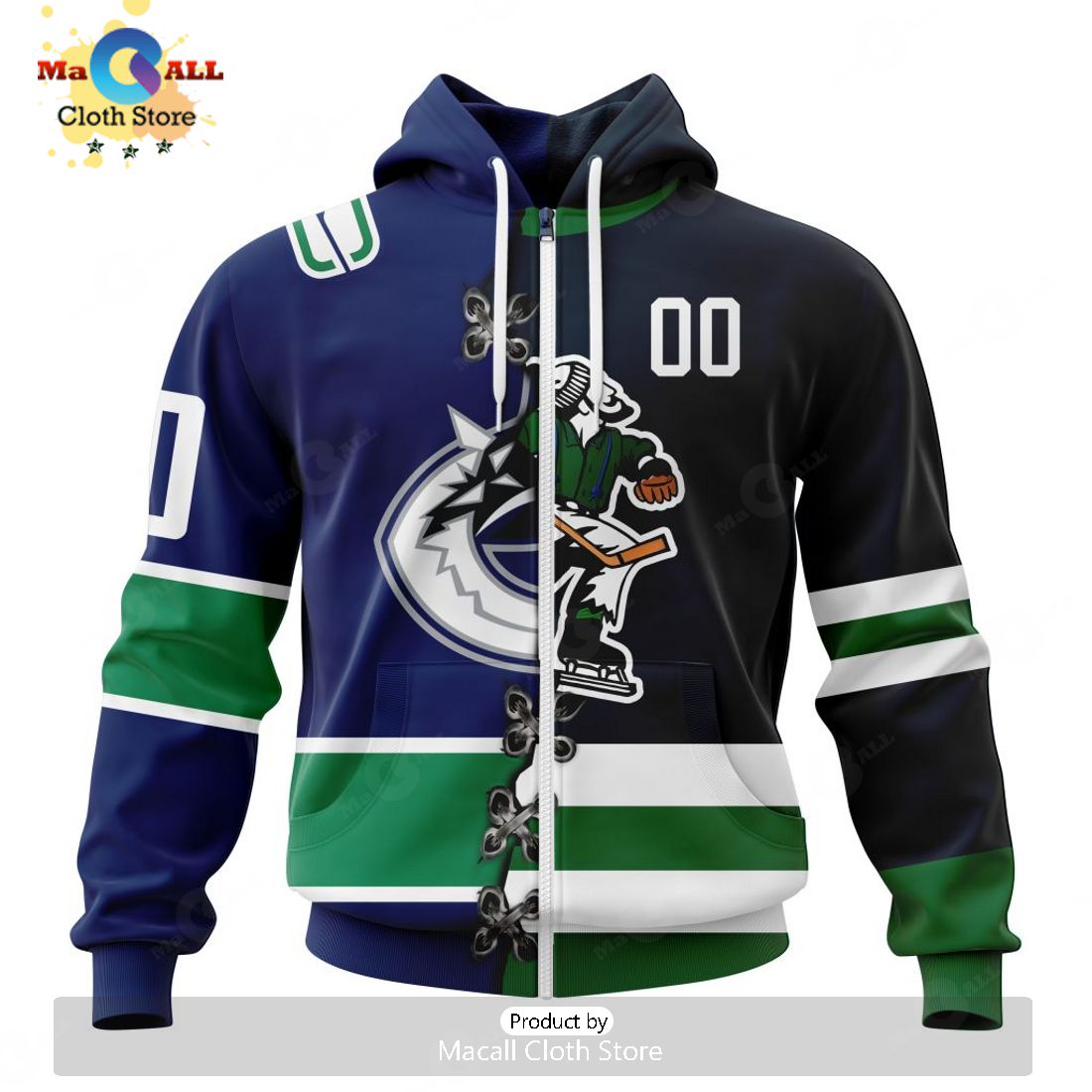 NHL Vancouver Canucks Special Home Mix Reverse Retro Personalized Kits Hoodie