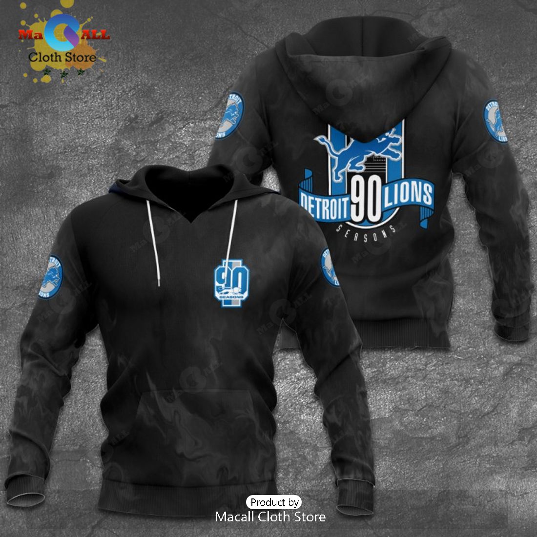 Detroit Lions Football Special Black Apparels Hoodie 3D Detroit Lions Football Special Black Apparels Hoodie 3D