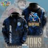 Detroit Lions NFC North Division 2023 Champions White Apparels Hoodie 3D