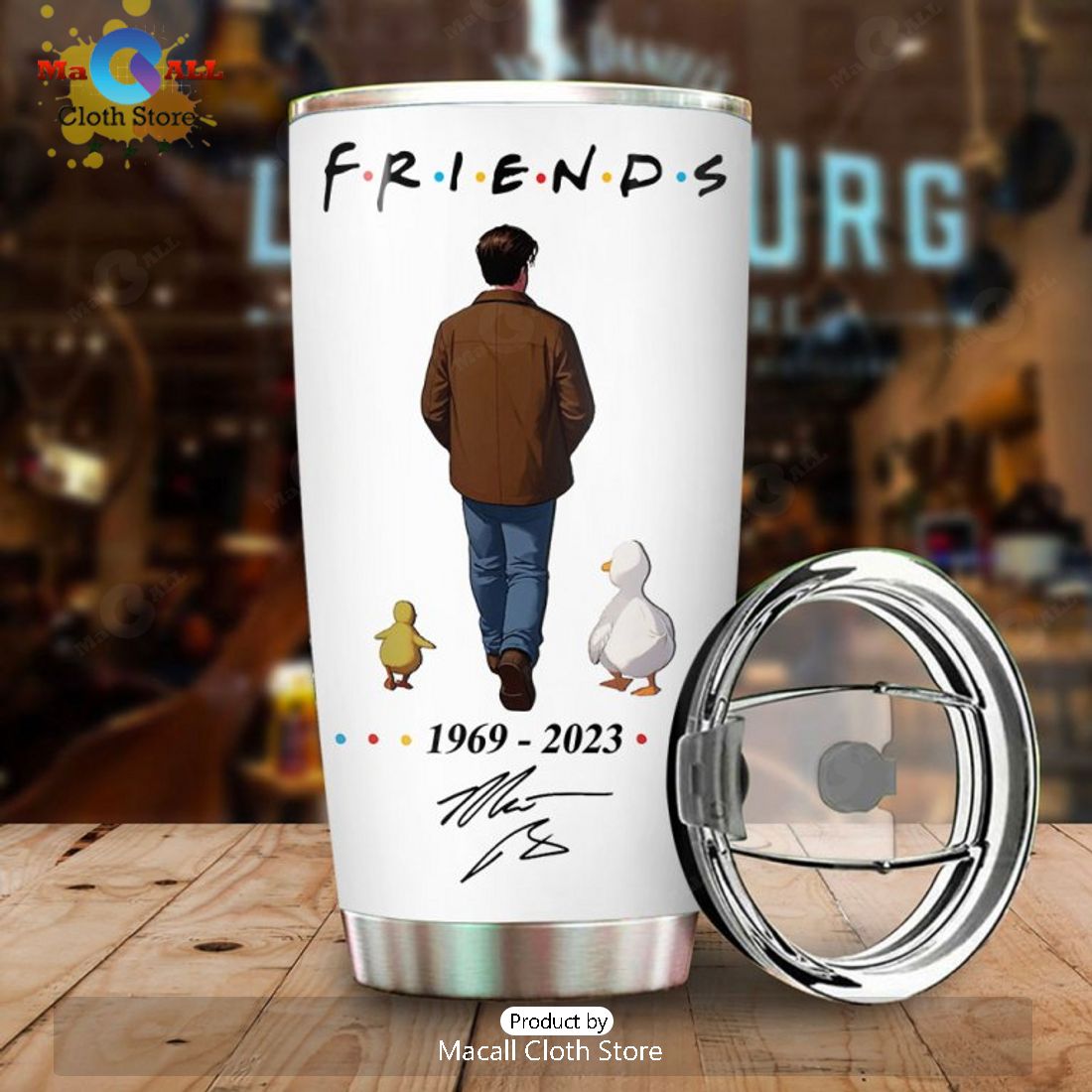 Friends 30th Anniversary 1994 2024 Signatures Black Tumbler Cup