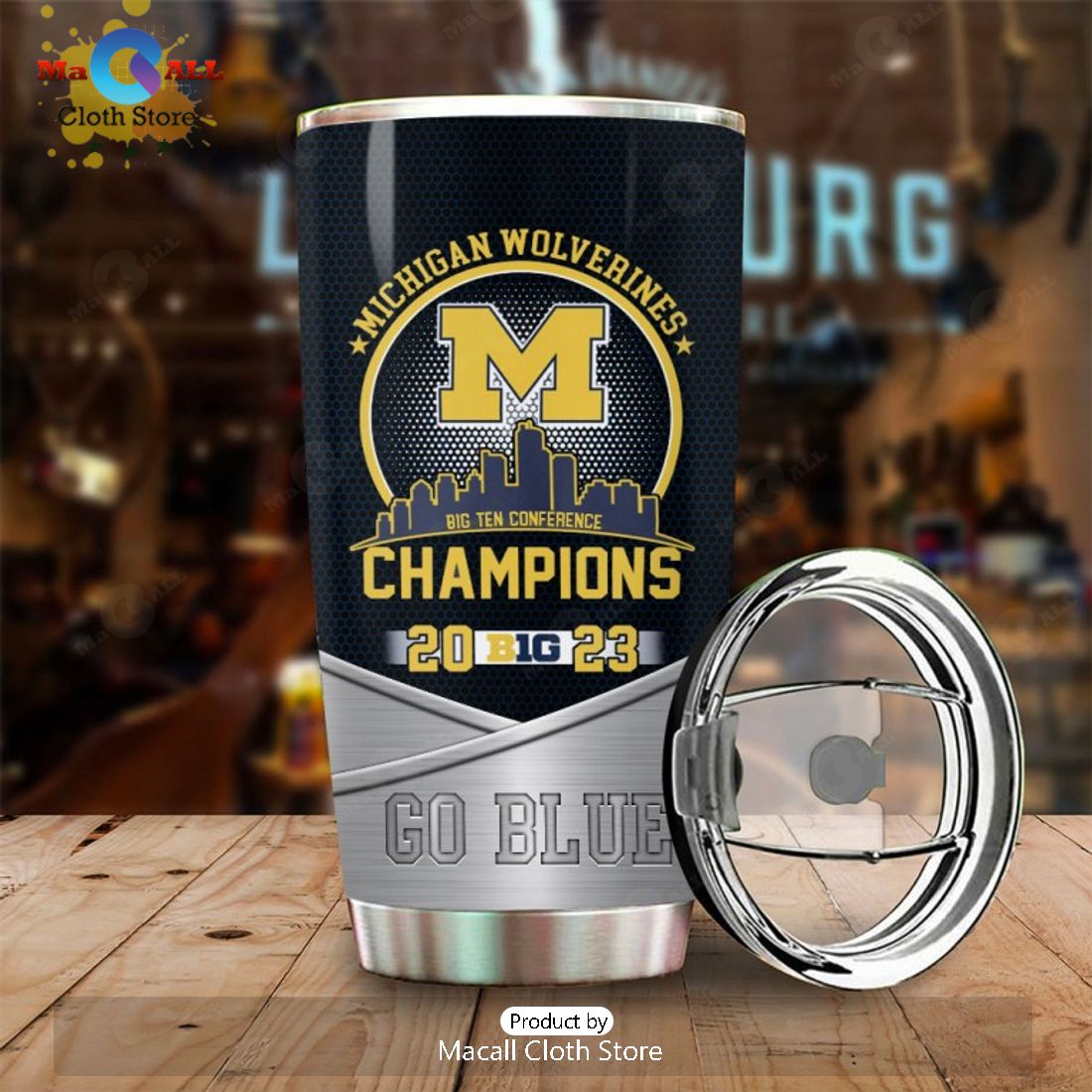 Go Blue - Michigan Wolverines 2023 Custom Football Champions Tumbler ...