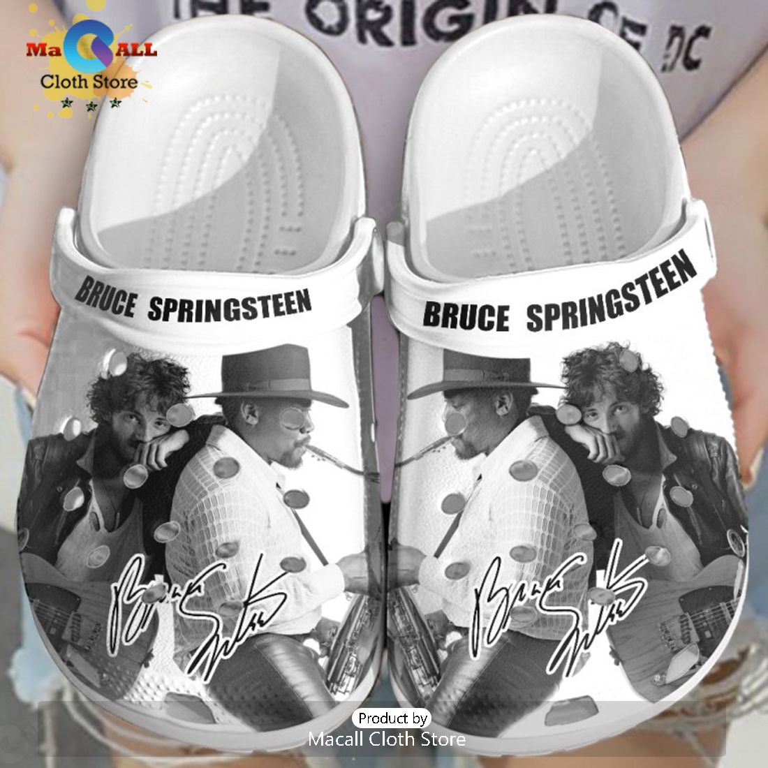 Limited Bruce Springsteen American Rock Custom Signatures Crocs