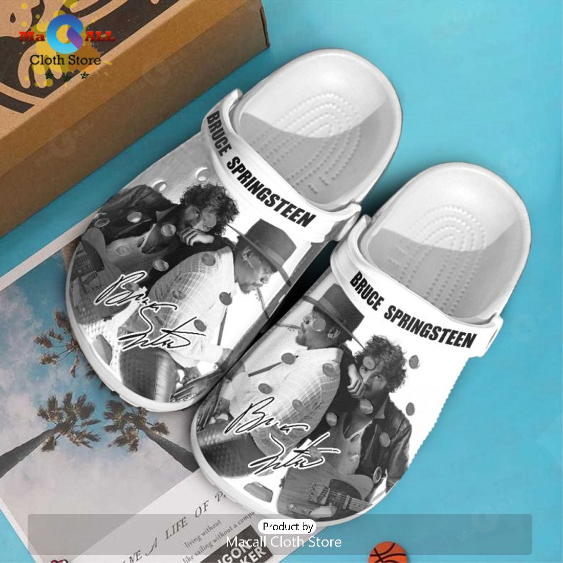Limited Bruce Springsteen American Rock Custom Signatures Crocs