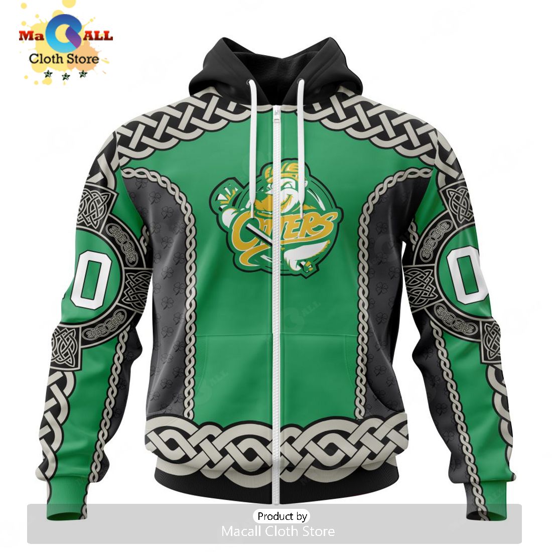 Personalized Letters Number Erie Otters Jersey For St.Patrick Day Hoodie 3D Limited
