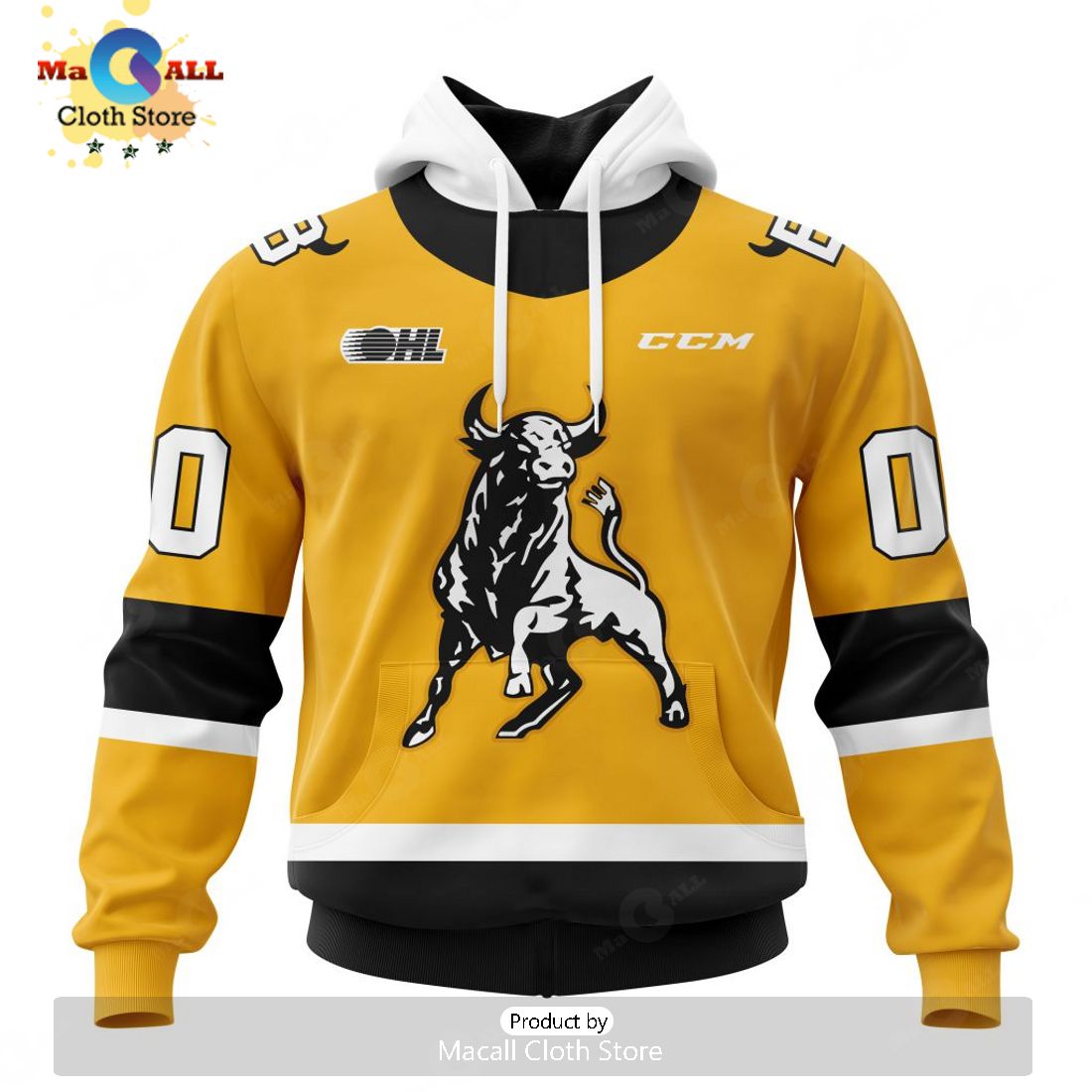 Personalized Letters Number Brantford Bulldogs Reverse Retro Pattern Jersey Hoodie 3D Personalized Letters Number Brantford Bulldogs Reverse Retro Pattern Jersey Hoodie 3D