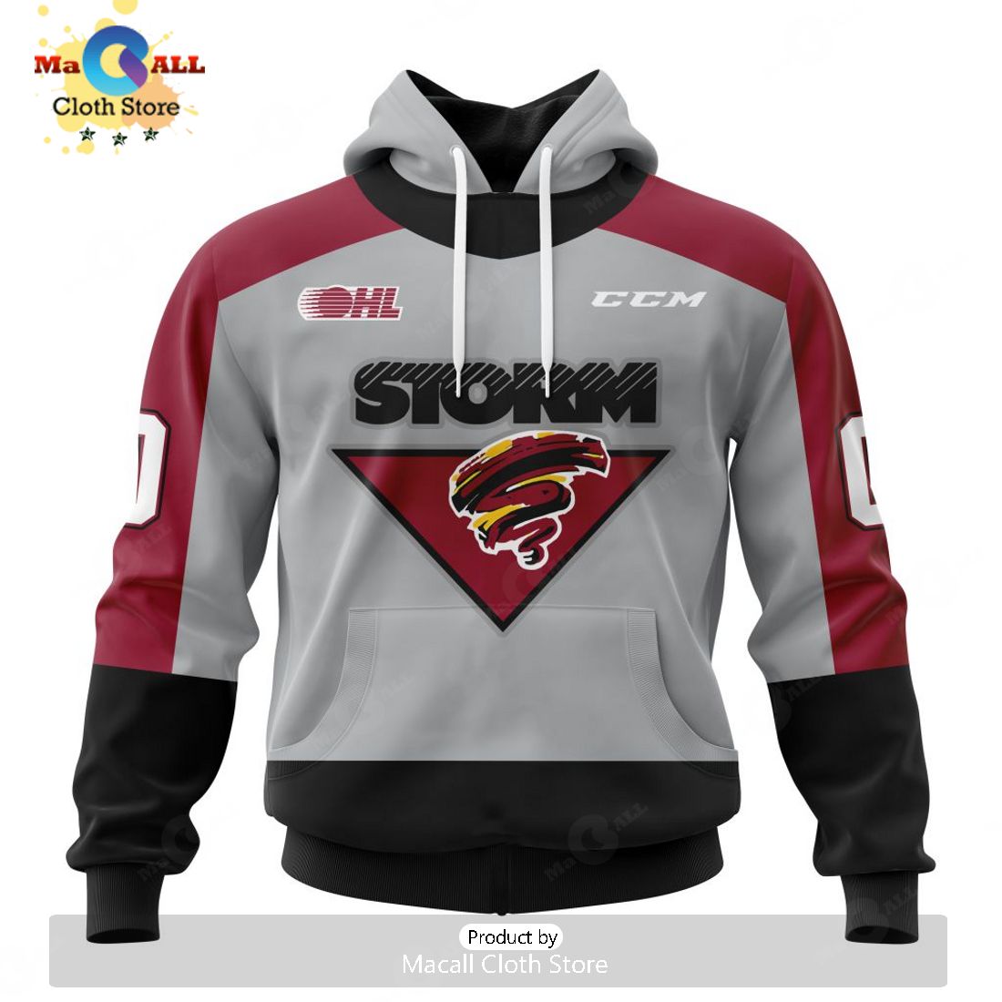 Personalized Letters Number Guelph Storm Reverse Retro Pattern Jersey Hoodie 3D Personalized Letters Number Guelph Storm Reverse Retro Pattern Jersey Hoodie 3D