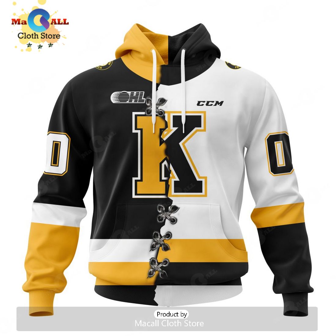 Personalized Letters Number Kingston Frontenacs Mix Home And Away Jersey Hoodie 3D Personalized Letters Number Kingston Frontenacs Mix Home And Away Jersey Hoodie 3D
