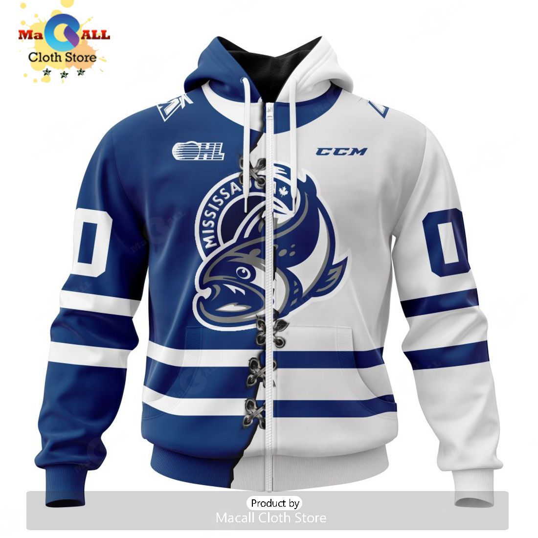 Personalized Letters Number Mississauga Steelheads Mix Home And Away Jersey Hoodie 3D