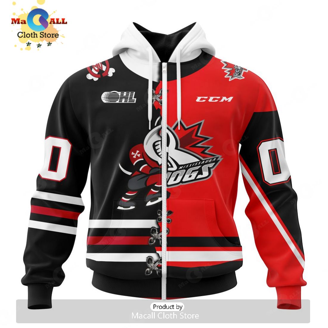 Personalized Letters Number Niagara IceDogs Mix Home And Retro Jersey Hoodie 3D