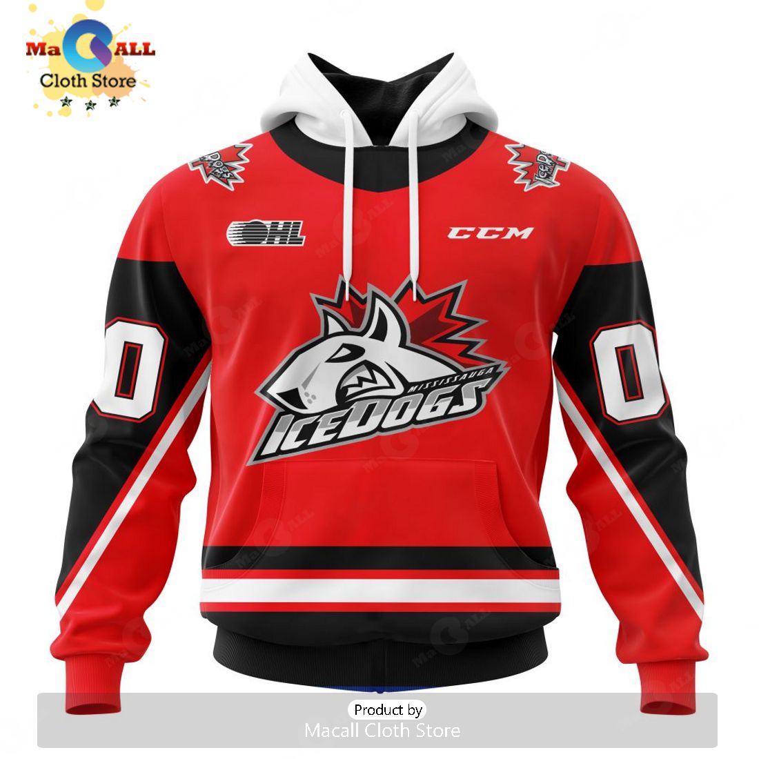 Personalized Letters Number Niagara IceDogs Reverse Retro Pattern Jersey Hoodie 3D
