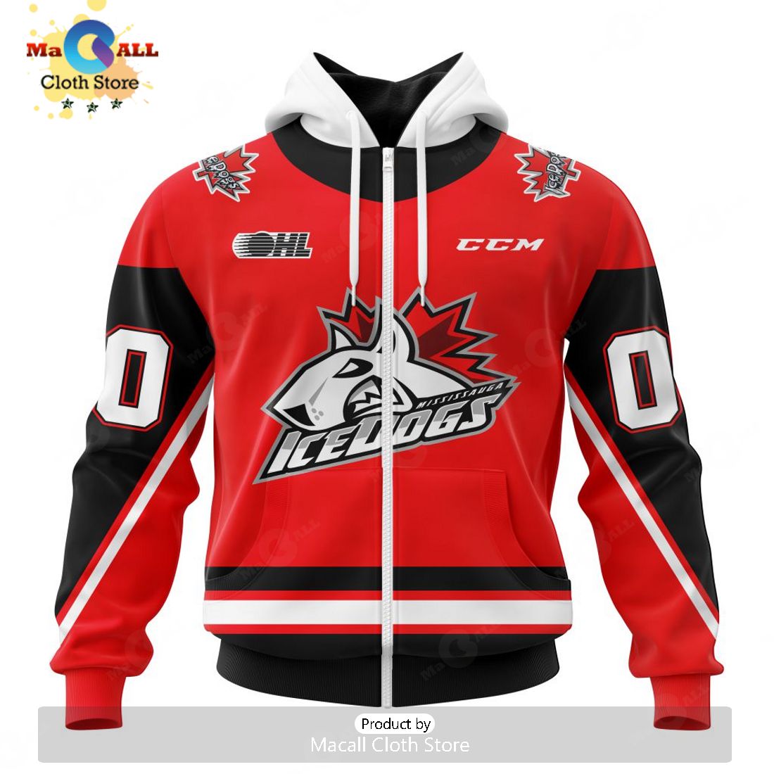 Personalized Letters Number Niagara IceDogs Reverse Retro Pattern Jersey Hoodie 3D