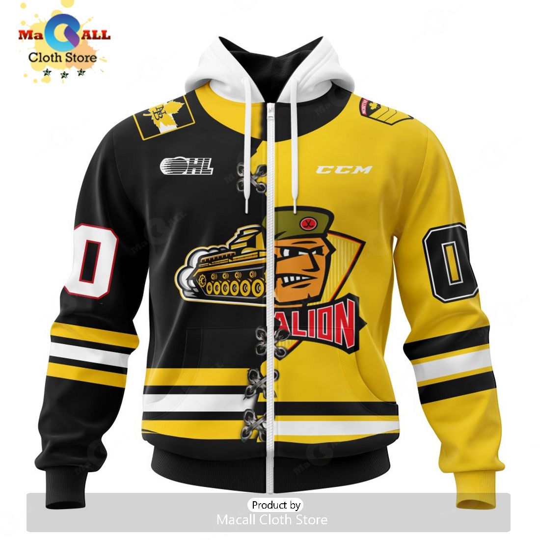 Personalized Letters Number North Bay Battalion Mix Home And Retro Jersey Hoodie 3D