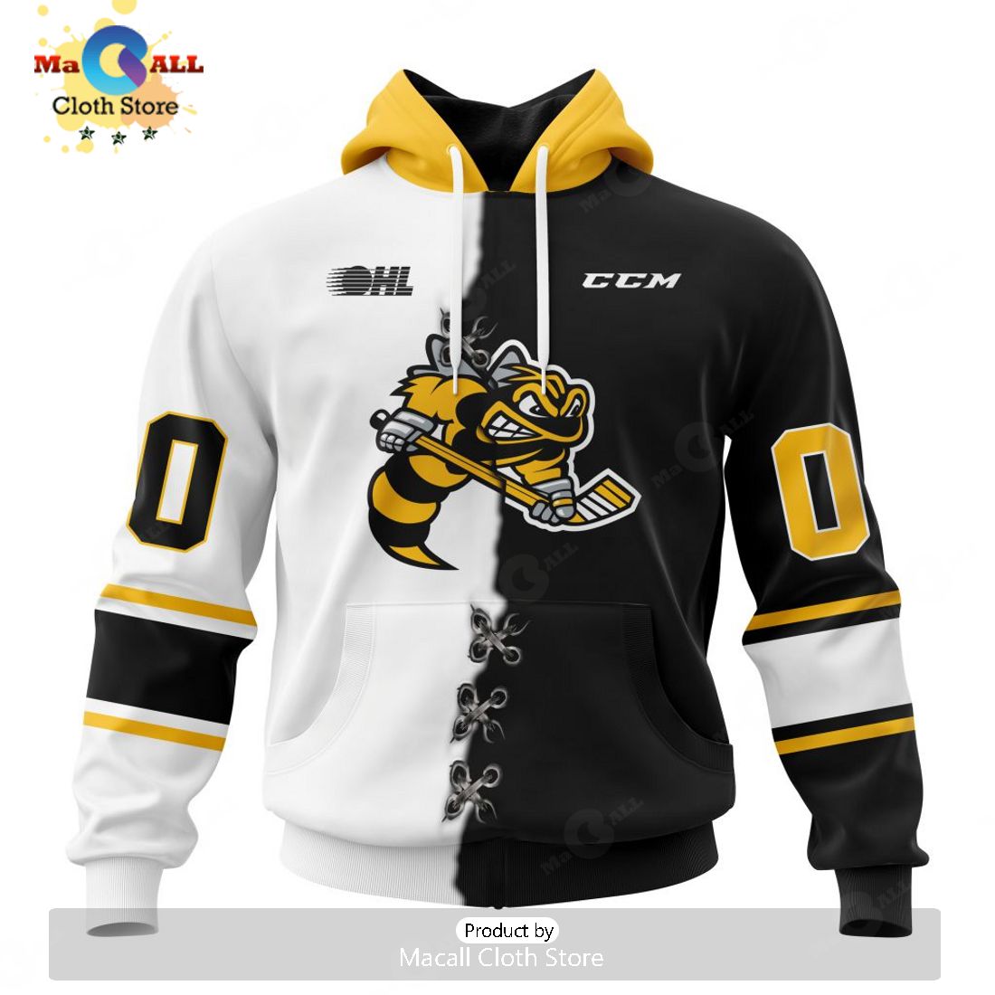 Personalized Letters Number Sarnia Sting Mix Home And Away Jersey Hoodie 3D