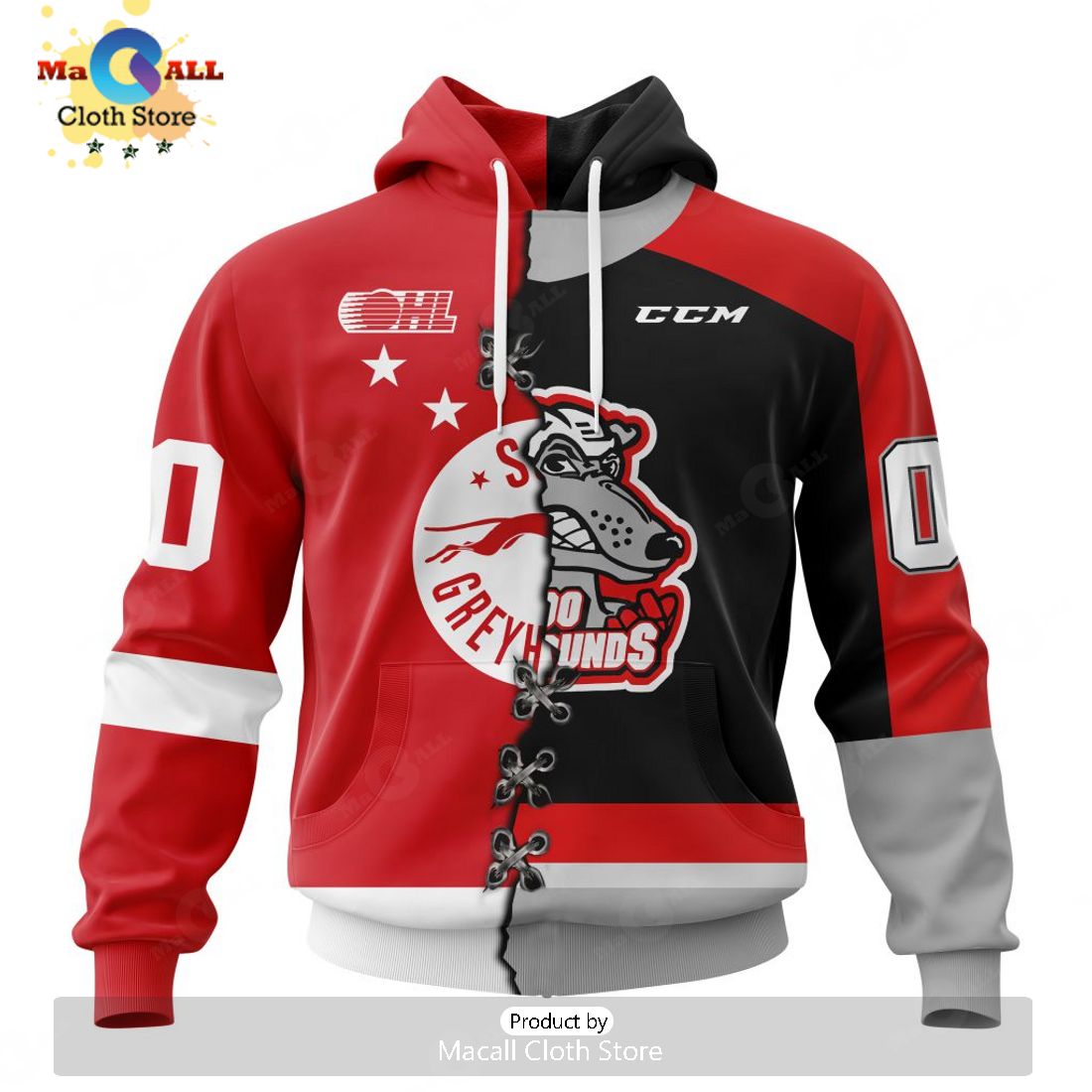Personalized Letters Number Sault Ste. Marie Greyhounds Mix Home And Retro Jersey Hoodie 3D Personalized Letters Number Sault Ste. Marie Greyhounds Mix Home And Retro Jersey Hoodie 3D