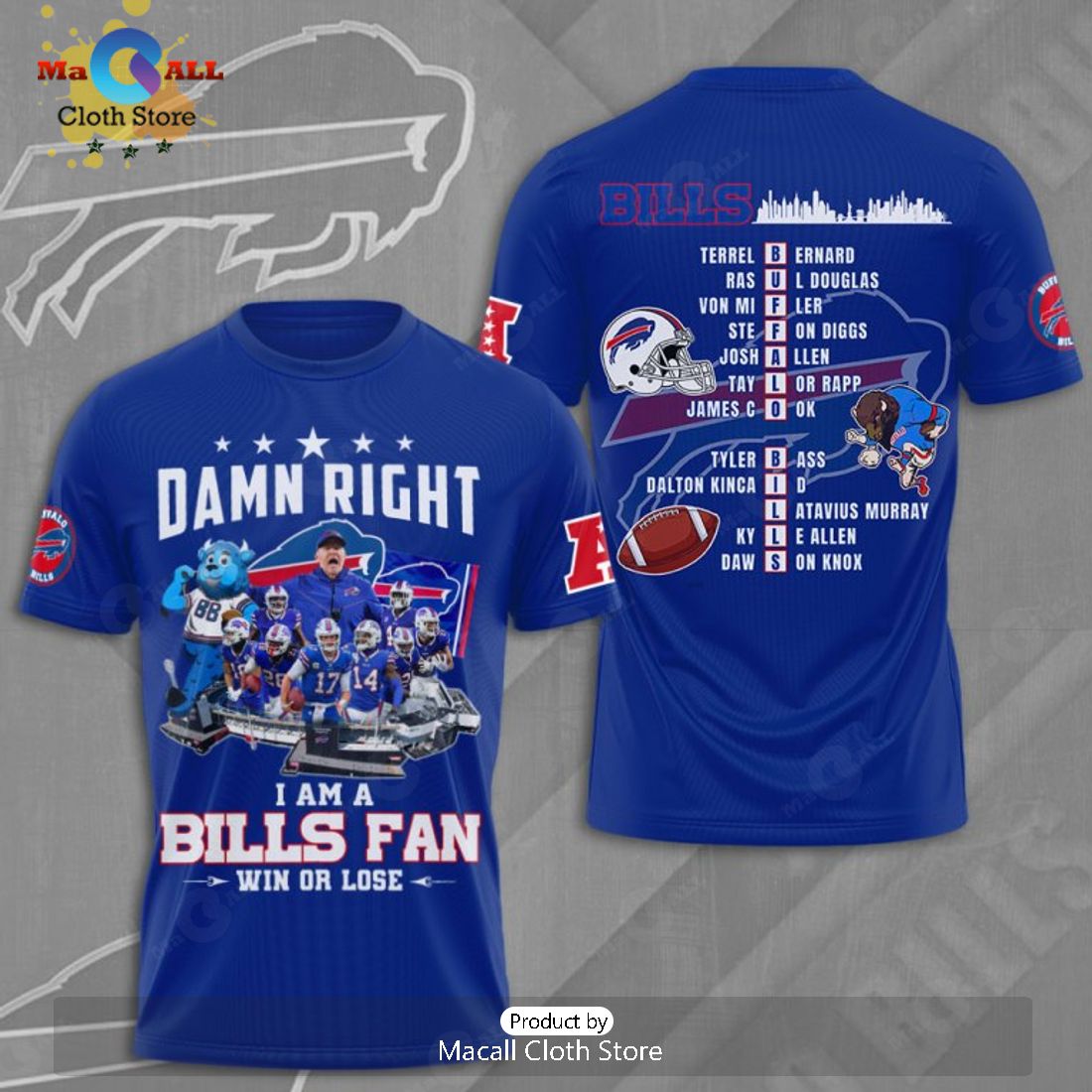 Damn Right - I Am A Buffalo Bills Win Or Lose Blue Apparels Hoodie 3D Damn Right - I Am A Buffalo Bills Win Or Lose Blue Apparels Hoodie 3D