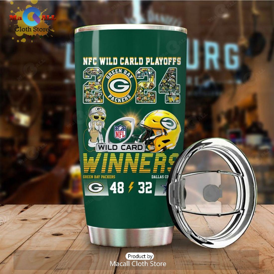 2024 Wild Card Winners Playoffs Green Bay Packers Tumbler Cup