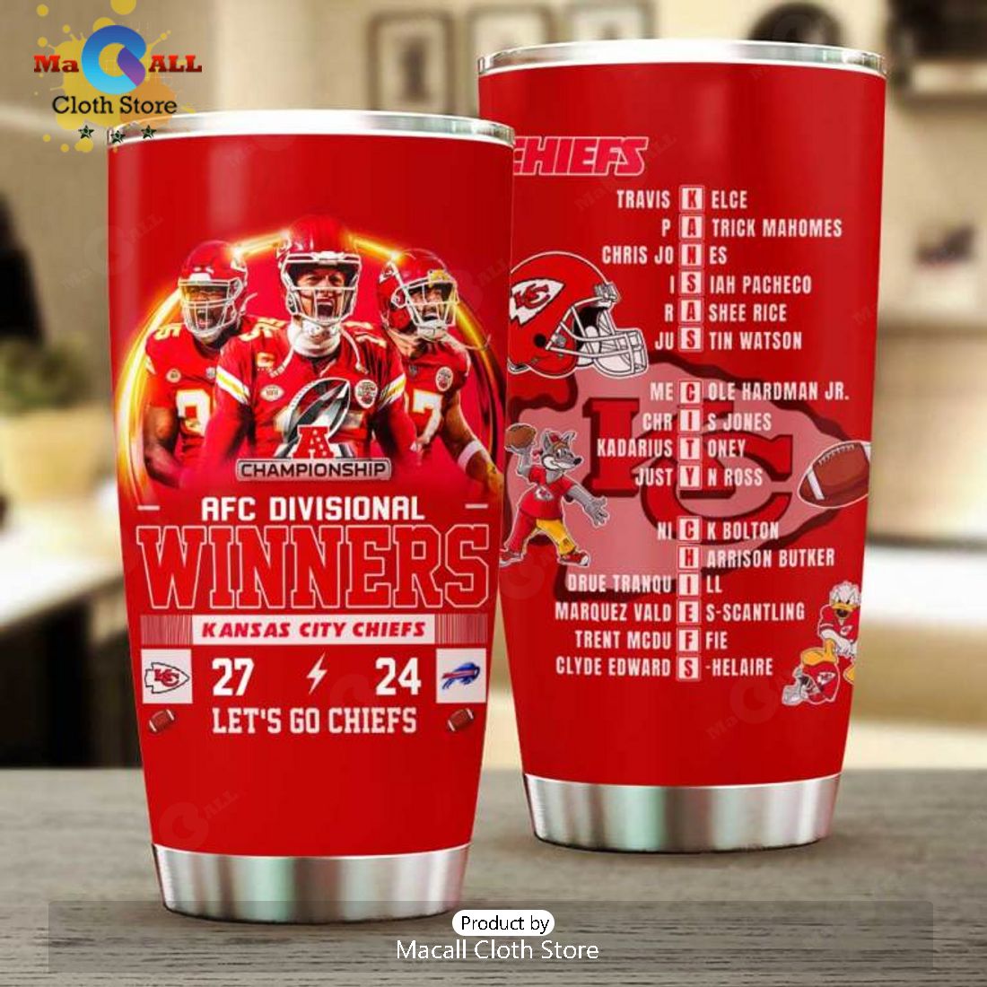 RFC Divisional Winners Kansas City Chiefs Let's Go Chiefs Red Tumbler Cup RFC Divisional Winners Kansas City Chiefs Let's Go Chiefs Red Tumbler Cup
