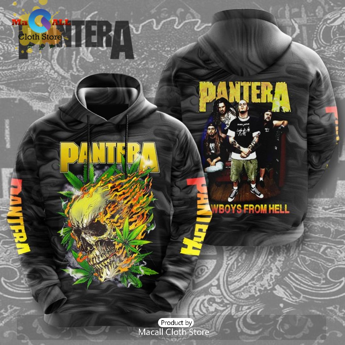 Cowboys From Hell Pantera Special Skull Design Black Apparels Hoodie 3D
