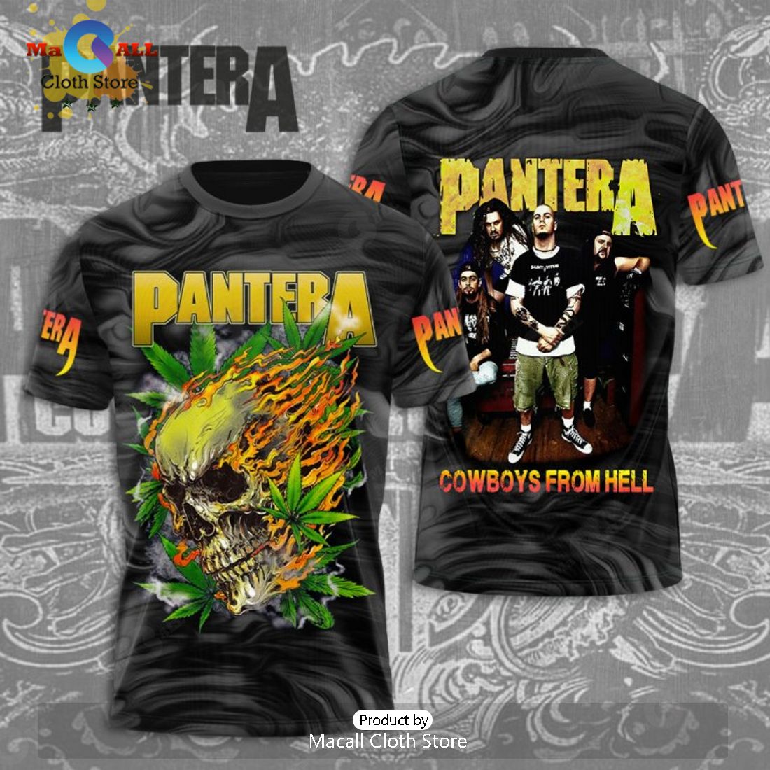 Cowboys From Hell Pantera Special Skull Design Black Apparels Hoodie 3D