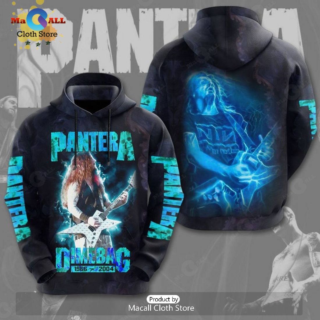 Limited Pantera Dimebag On Stage 1966 2004 Black Apparels Hoodie 3D