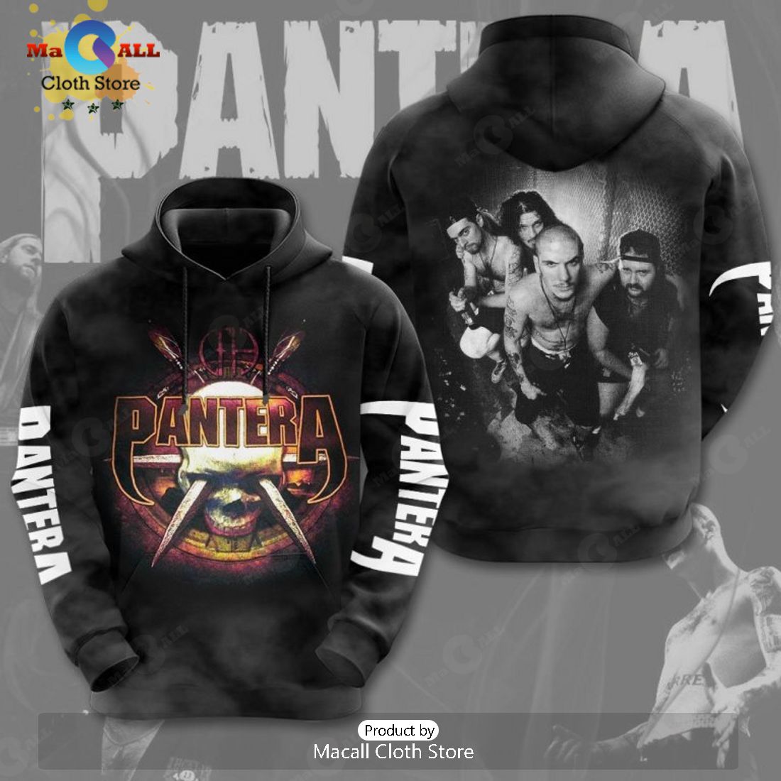 Pantera Metal Band Special Black Apparels Hoodie 3D Limited