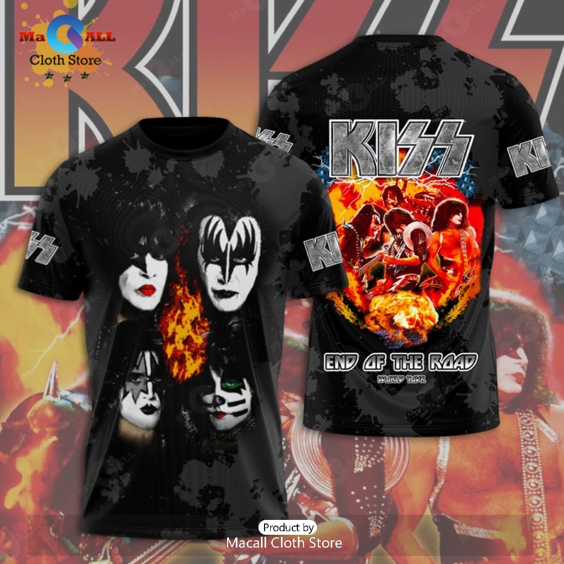 Special Kiss Band End Of The Road World Tour Black Apparels Hoodie 3D