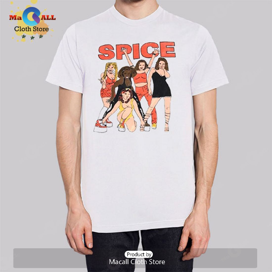 Vintage 90s Cartoon Spice Girls T-Shirt