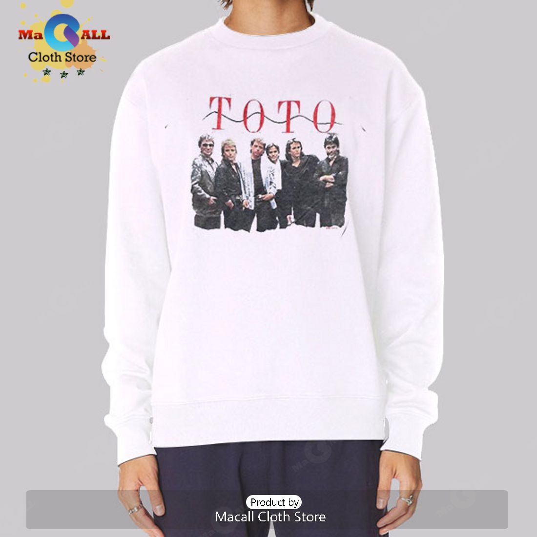 Vintage 80s Raglan Band Toto Hoodie