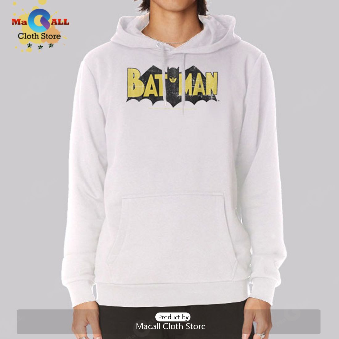 Vintage Graphic Logo Batman Hoodie