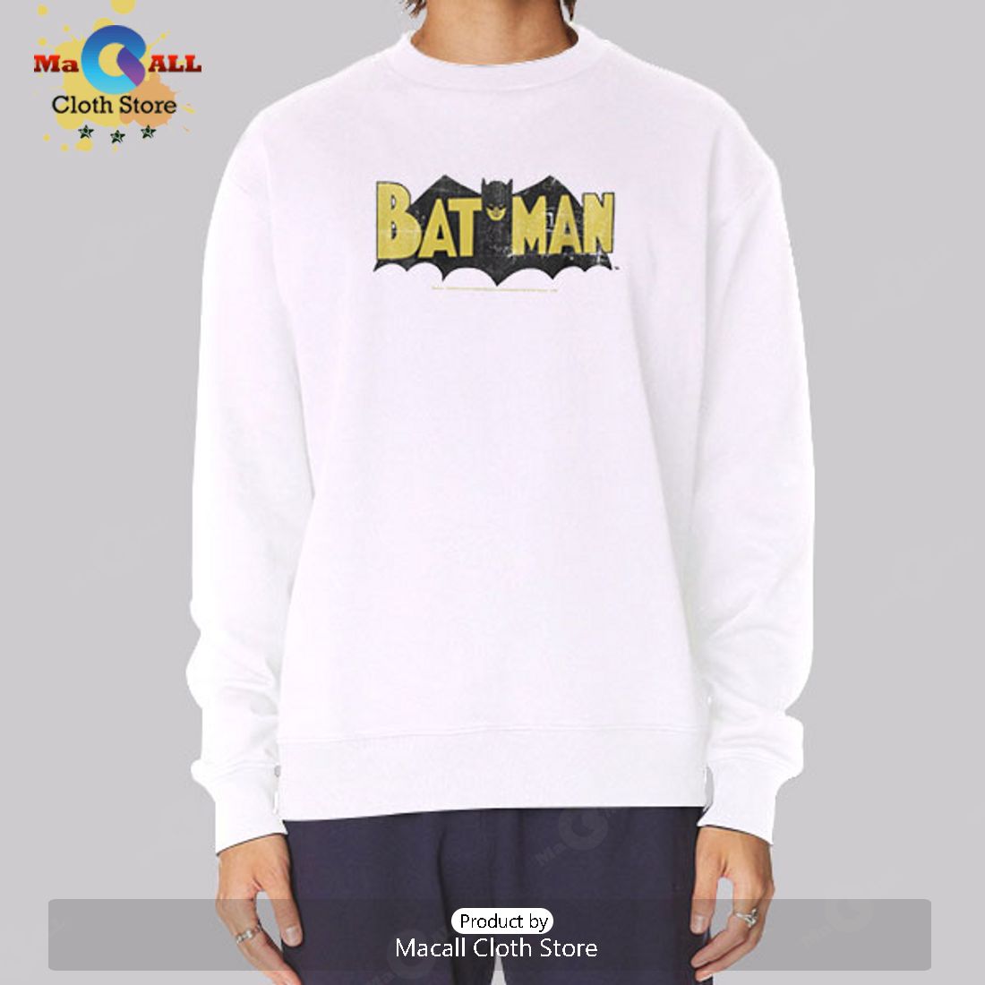 Vintage Graphic Logo Batman Hoodie