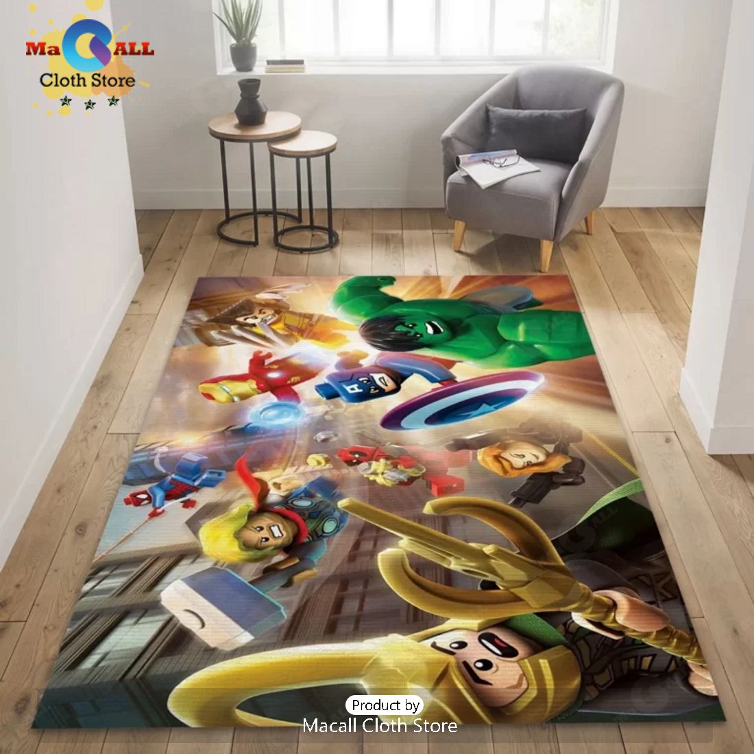 Lego Marvel Super Heroes Area Rug – Living Room