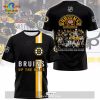 Celebrating 100 Years Of Boston Bruins Anniversary Hockey Black White Hoodie 3D