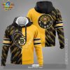 Limited Boston Bruins NHL Custom Name Vertical Line Style Hoodie 3D