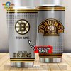 Custom Name Celebrating 100 Years Of Boston Bruins Hockey Gold 3D Tumbler