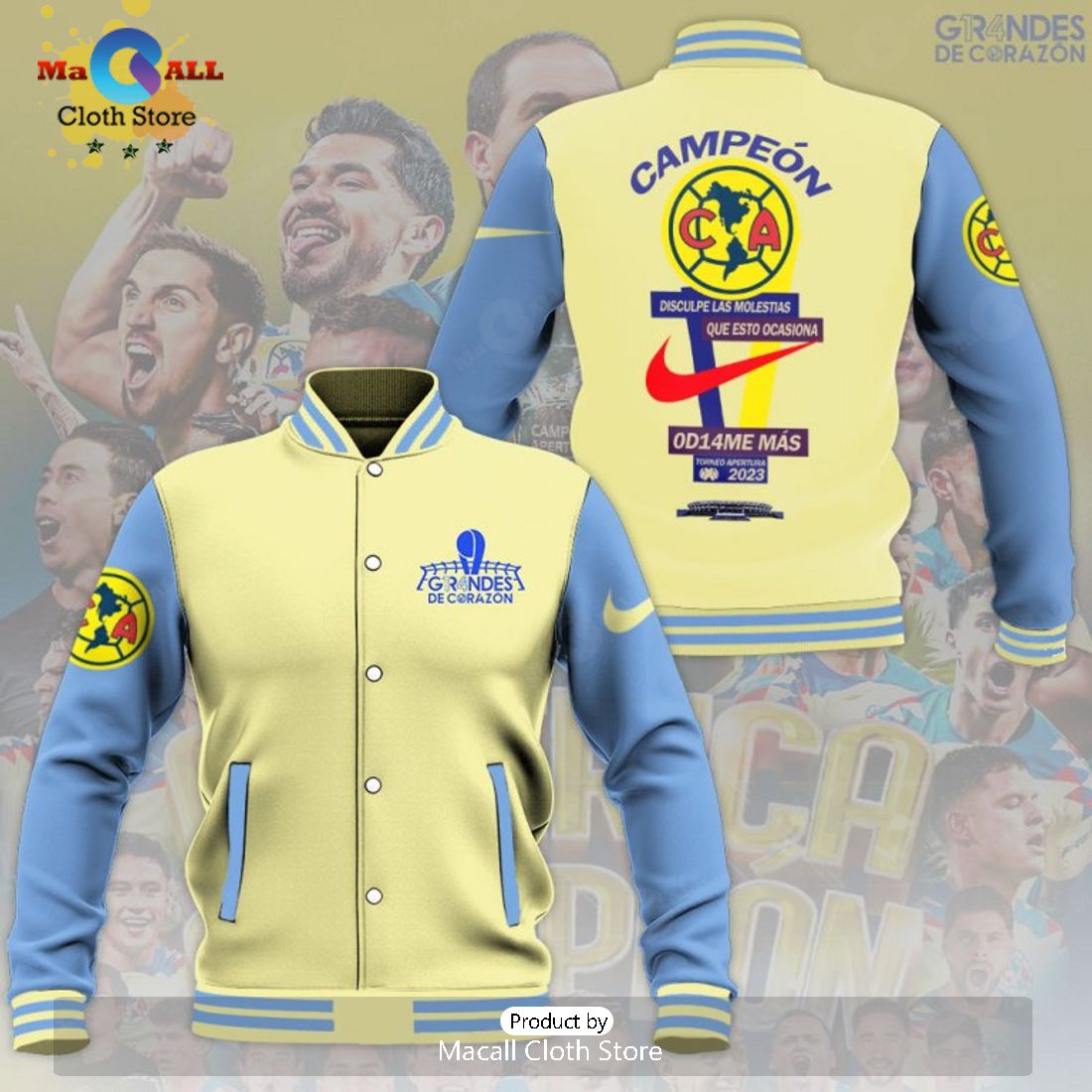 Club America Campeon Baseball Jacket, Sport Jacket