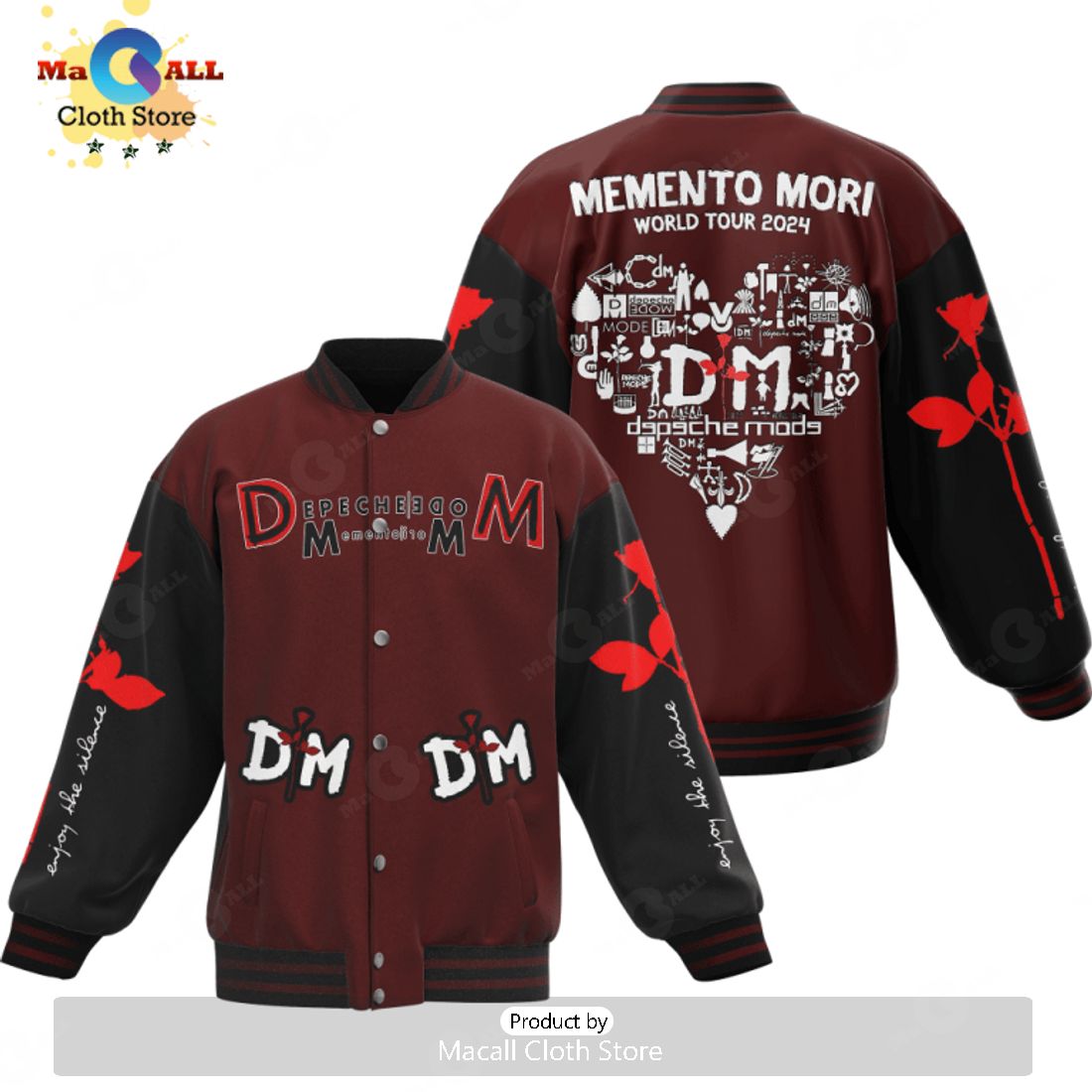 Depeche Mode Memento Mori World Tour 2024 Special Baseball Jacket, Sport Jacket
