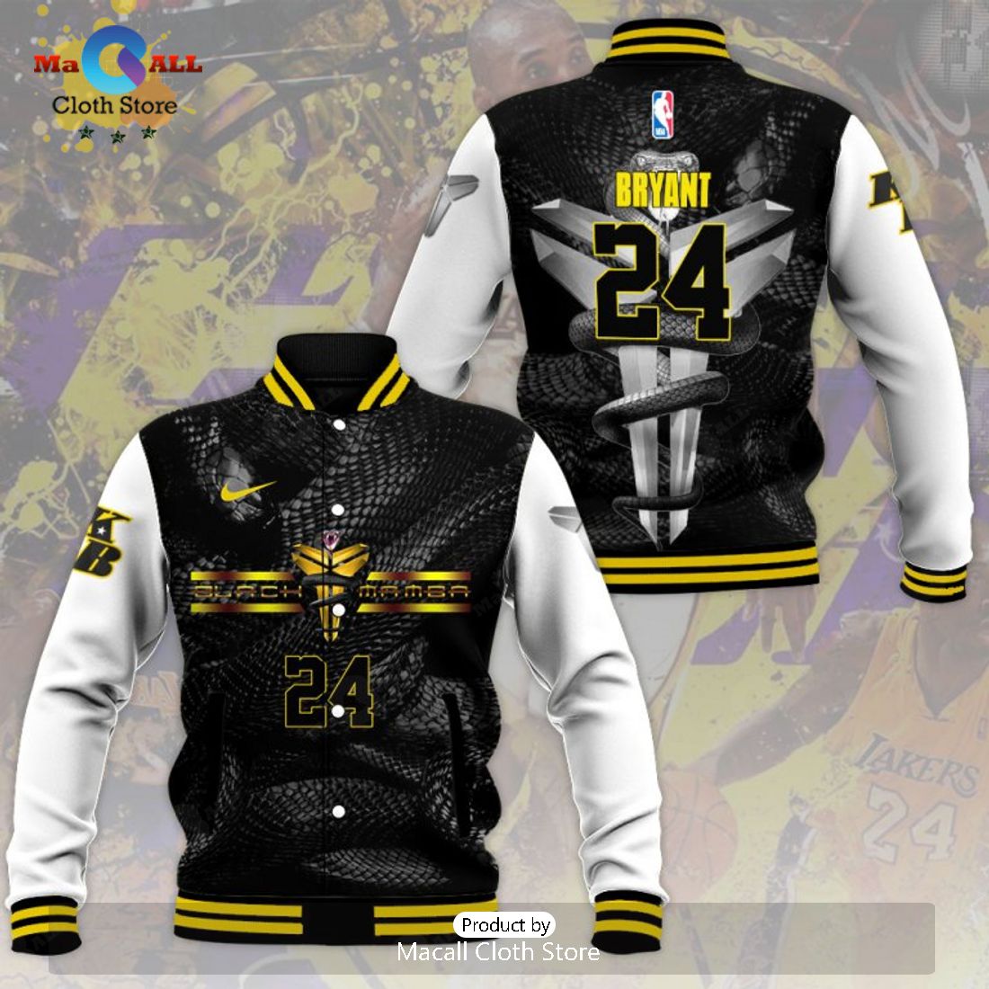 Kobe Bryant Special Gifts Design Black Baseball Jacket, Sport Jacket