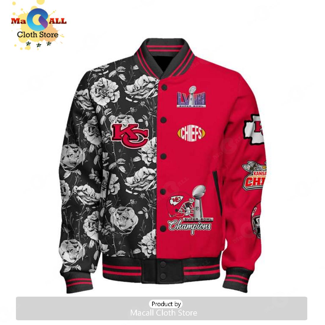 Limited Kansas City Chiefs Super Bowl 3x Champions Red Baseball Jacket, Sport Jacket