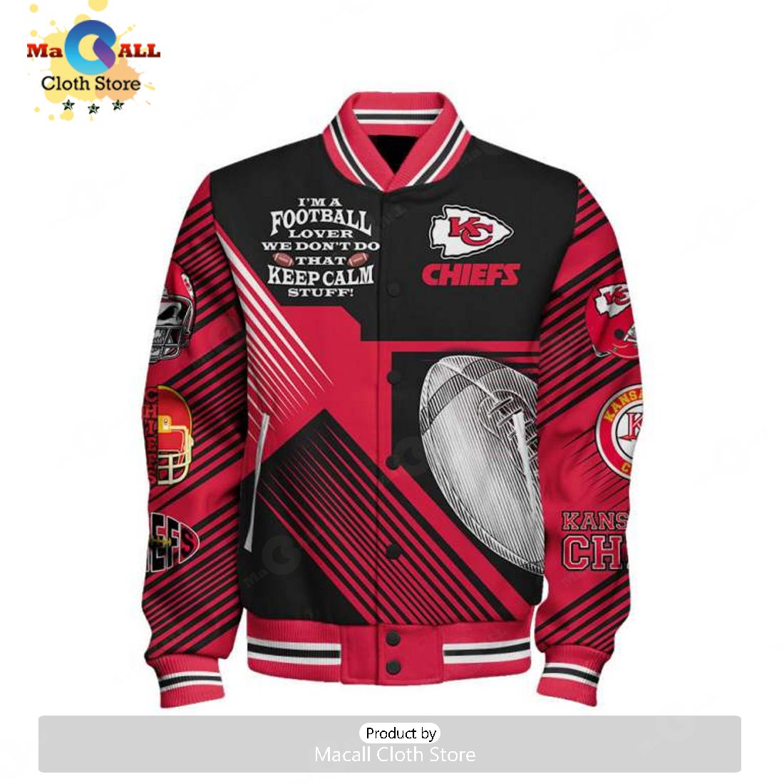 Super Bowl Champions Kansas City Chiefs Football Red Baseball Jacket, Sport Jacket