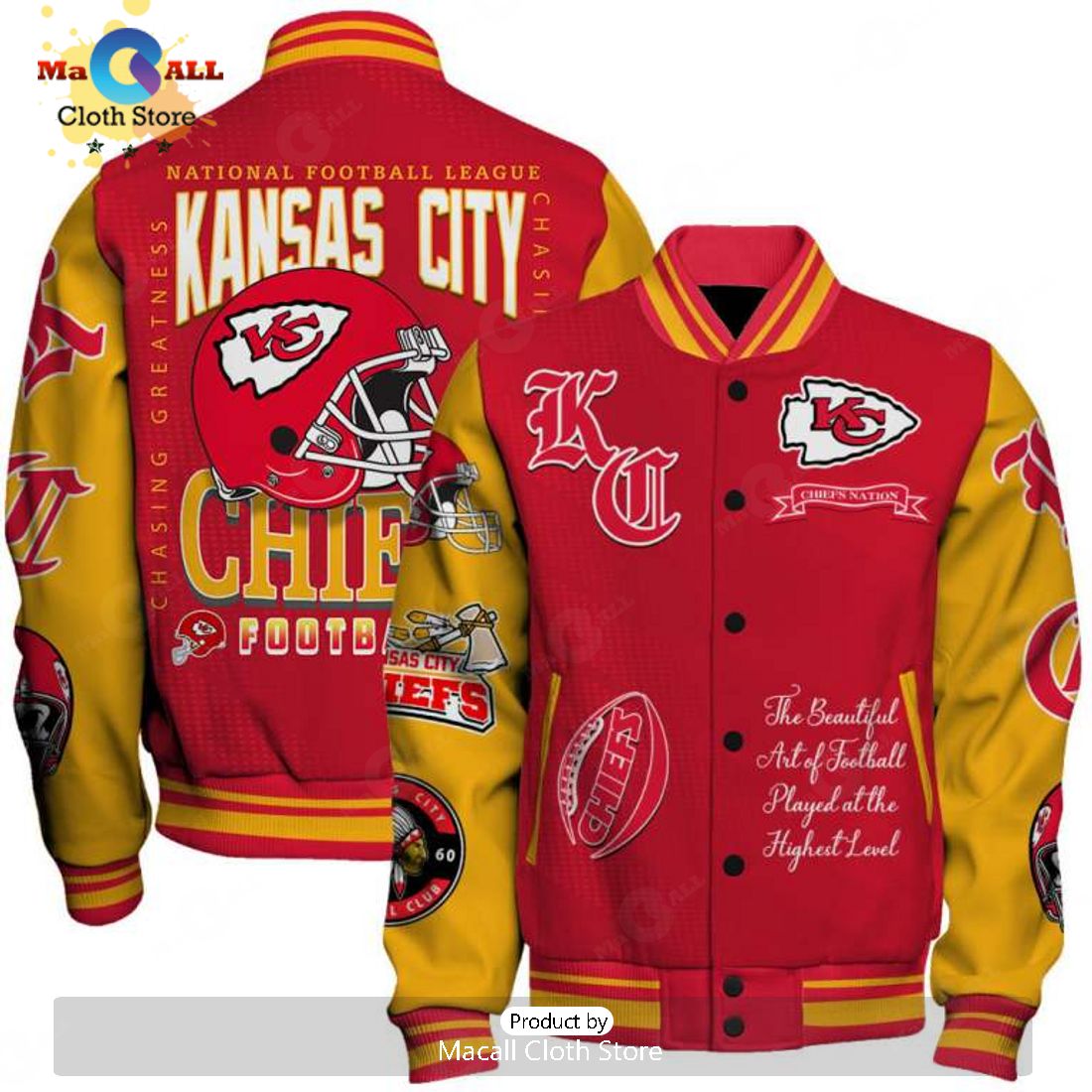 Super Bowl Kansas City Chiefs Football Champions Red Baseball Jacket, Sport Jacket