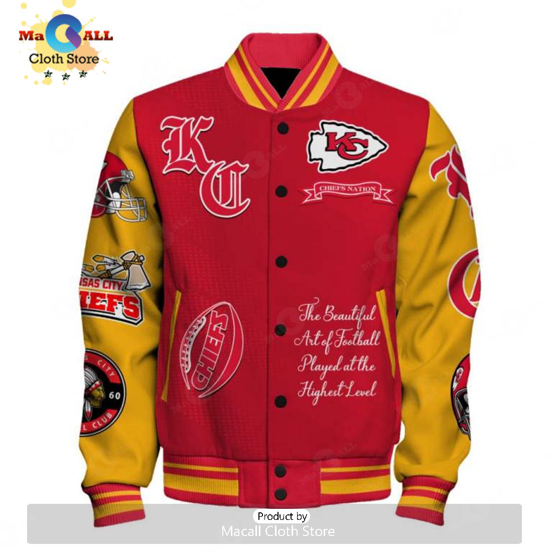 Super Bowl Kansas City Chiefs Football Champions Red Baseball Jacket, Sport Jacket